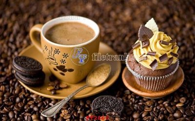 File gốc File psd tường quán cà phê FT2868 (in lụa) trang trí tường