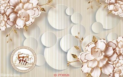 File gốc Tường nền 3D hiện đại FT3D520 (in lụa) trang trí tường