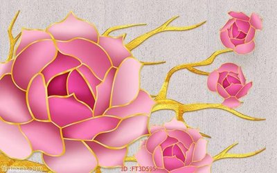 Download file Tường nền 3D hiện đại FT3D595 (gốc) in mica ốp bếp