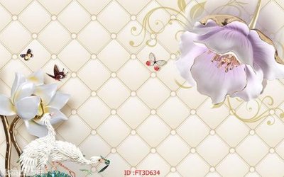 Tải file Tường nền 3D hiện đại FT3D634 (PSD) cho in tranh kính