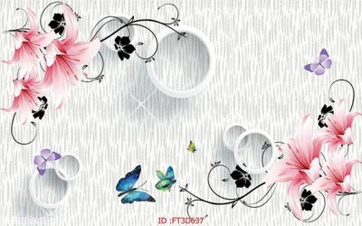 File PSD Tường nền 3D hiện đại FT3D637 (gốc) tách lớp chi tiết