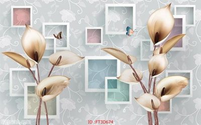 File gốc Tường nền 3D hiện đại FT3D674 (in tráng gương) hiện đại