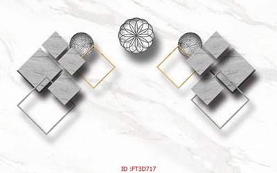 File gốc Tường nền 3D hiện đại FT3D717 (in lụa) chi tiết cao