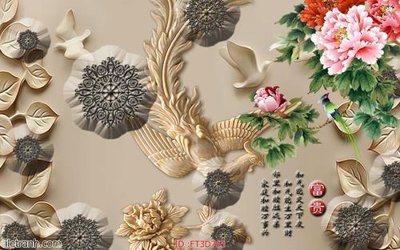 File tranh Tường nền 3D hiện đại FT3D765 (ảnh gốc) in trần nhà