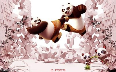 File gốc Tường nền 3D hiện đại FT3D778 (in ấn) không giới hạn