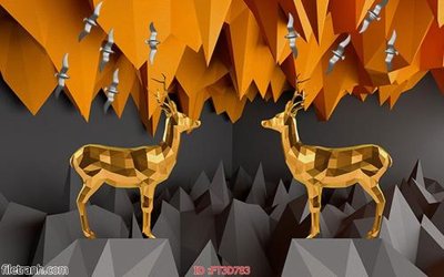 File tranh Tường nền 3D hiện đại FT3D783 (bản gốc) in lụa 5D