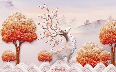 File in mica Tường nền 3D hiện đại FT3D807 (bản gốc) siêu trong