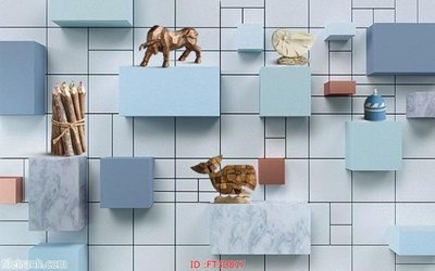 File gốc Tường nền 3D hiện đại FT3D817 (in lụa) chi tiết cao