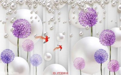 File tranh Tường nền 3D hiện đại FT3D818 (gốc) phong cách tối giản