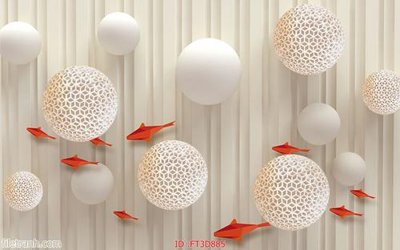 File ảnh Tường nền 3D hiện đại FT3D885 (gốc) dùng in Pano