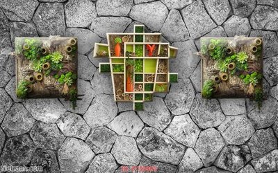 File gốc Tường nền 3D hiện đại FT3D899 (phong cách) châu Âu