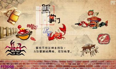 File tranh Filetranh tường nền nhà hàng KTV FT5008 (gốc) chủ đề thành phố