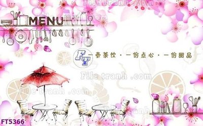 File in trần Filetranh tường nền nhà hàng KTV FT5366 (bản gốc) bầu trời