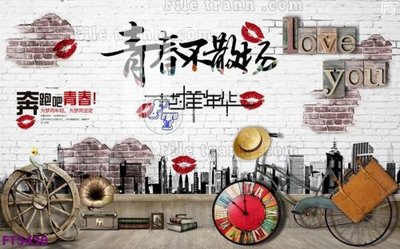 Ảnh mô tả file gốc in mica Filetranh tường nền nhà hàng KTV FT5430