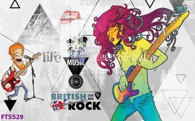 File tranh Filetranh tường nền nhà hàng KTV FT5529 (gốc) chủ đề động vật