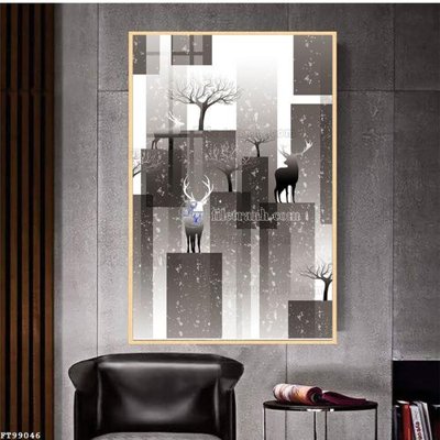File tranh ảnh gốc File tranh treo tường pha lê gương FT99046 dùng cho in khổ lớn
