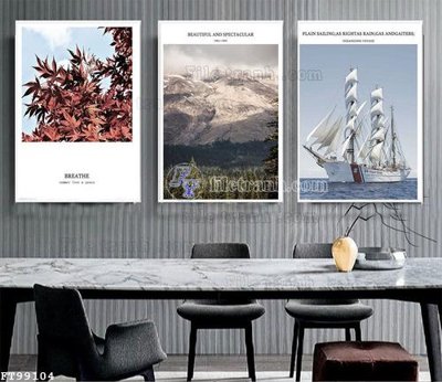 File gốc in mica File tranh treo tường pha lê gương FT99104 chất lượng