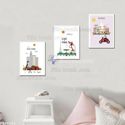 File tranh File tranh treo tường pha lê gương FT99161 (gốc) phong cách tối giản