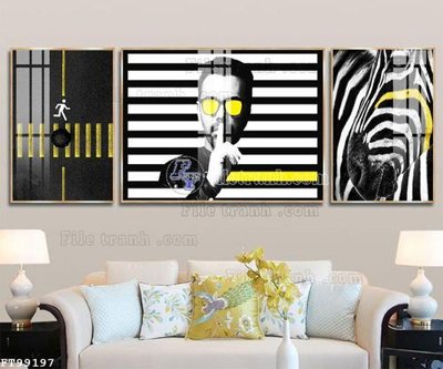 File in lụa File tranh treo tường pha lê gương FT99197 (chất lượng cao) File tranh treo tường pha lê gương FT99197