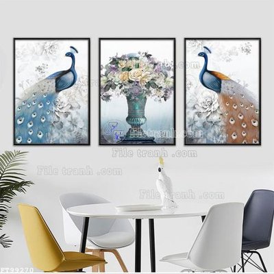 File in ấn File tranh treo tường pha lê gương FT99270 chuyên nghiệp