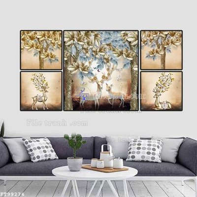 Download file File tranh treo tường pha lê gương FT99274 (gốc) in mica đèn LED