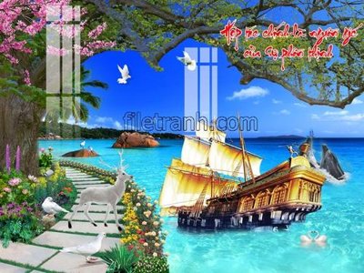 File tranh File tranh thuận buồm xuôi gió FTB110 (ảnh gốc) chi tiết rõ ràng