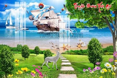 File ảnh File tranh thuận buồm xuôi gió FTB133 (gốc) trang trí khách sạn