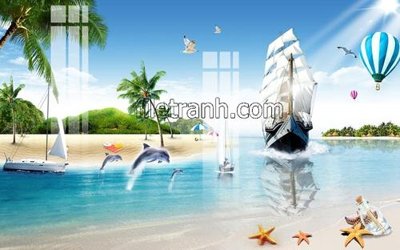 Tải file File tranh thuận buồm xuôi gió FTB134 (gốc) chủ đề hoa sen