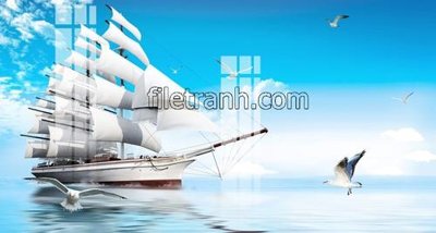 File gốc File tranh thuận buồm xuôi gió FTB143 (phong cách) châu Âu