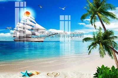File gốc File tranh thuận buồm xuôi gió FTB17 (AI/EPS) cho in ấn