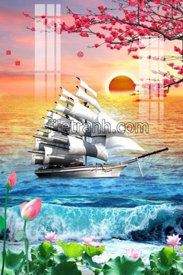 File ảnh File tranh thuận buồm xuôi gió FTB170 (gốc) trang trí khách sạn