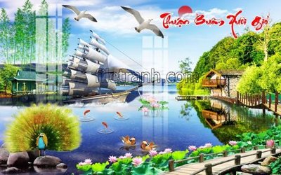 File tranh File tranh thuận buồm xuôi gió FTB204 (ảnh gốc) in trần 3D
