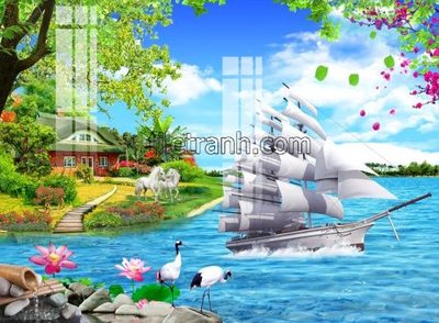File tranh File tranh thuận buồm xuôi gió FTB205 (gốc) chủ đề thành phố