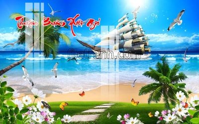 File tranh in tráng gương File tranh thuận buồm xuôi gió FTB226 (siêu nét)