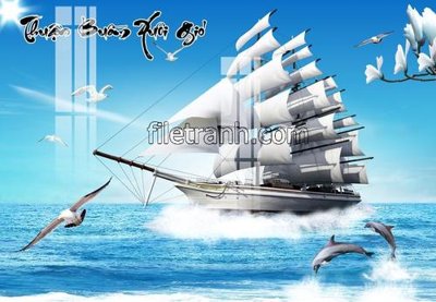 File gốc File tranh thuận buồm xuôi gió FTB3 (in ấn) màu sắc trung thực