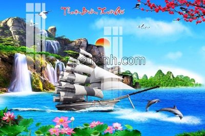 Download file gốc File tranh thuận buồm xuôi gió FTB45 (in lụa) nghệ thuật
