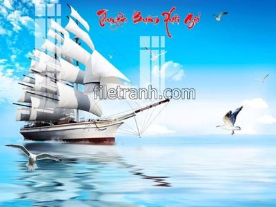 Tải file tranh gốc File tranh thuận buồm xuôi gió FTB49 chất lượng cao
