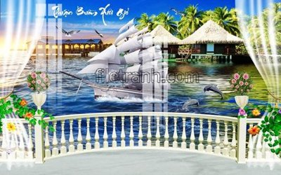 File tranh File tranh thuận buồm xuôi gió FTB54 (file gốc) chủ đề phong thủy