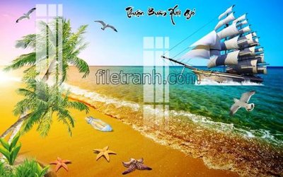 File gốc File tranh thuận buồm xuôi gió FTB6 (in mica) cắt laser