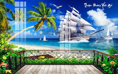 Tải file File tranh thuận buồm xuôi gió FTB66 (gốc) làm tranh trang trí