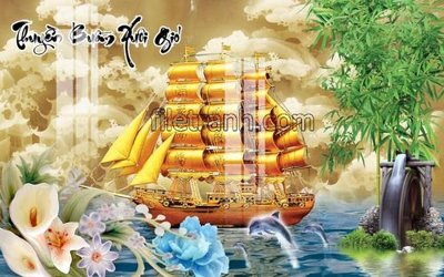 File gốc File tranh thuận buồm xuôi gió FTB8 (in tráng gương) nghệ thuật