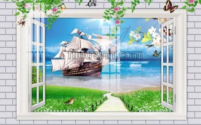 File in mica File tranh thuận buồm xuôi gió FTB83 (ảnh gốc) đẹp