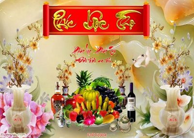 File tranh gốc in trần nhà File tranh phòng thờ FTPT1004 3D