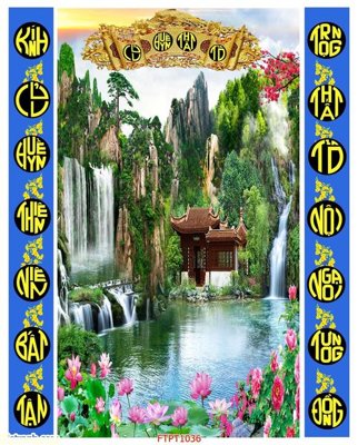 Ảnh mô tả file gốc in mica File tranh phòng thờ FTPT1036