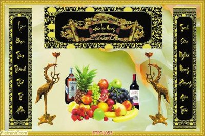 File tranh in trần 3D File tranh phòng thờ FTPT1053 (ảnh gốc)