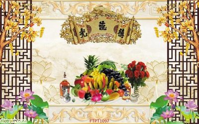 Download file File tranh phòng thờ FTPT1097 (gốc) in mica bàn thờ