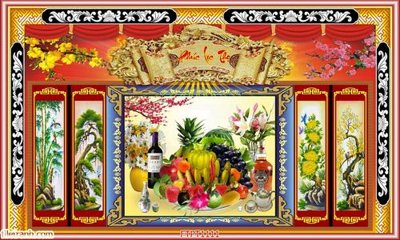 File in trần File tranh phòng thờ FTPT1111 (bản gốc) phong cảnh