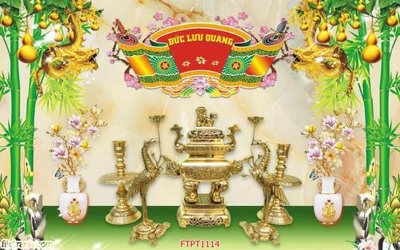 Download file File tranh phòng thờ FTPT1114 (gốc) in mica bàn thờ