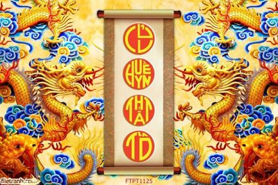 File in lụa File tranh phòng thờ FTPT1125 (chất lượng cao) File tranh phòng thờ FTPT1125