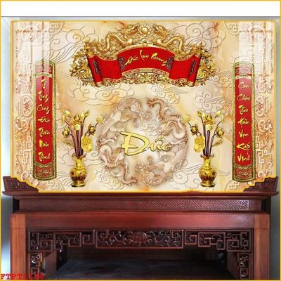 Hình ảnh file gốc in trần nhà File tranh phòng thờ FTPT1188